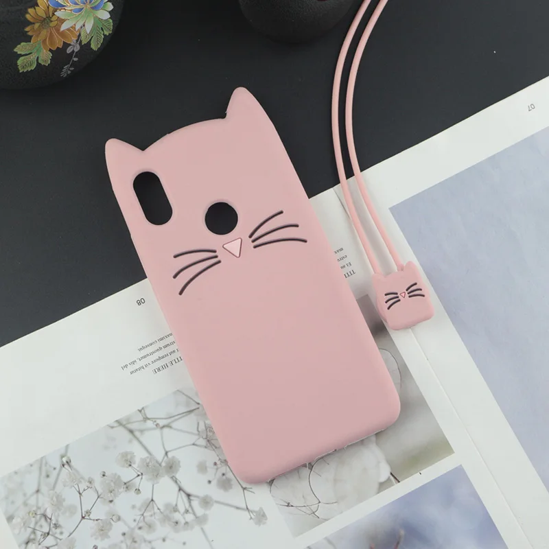 Милый 3D мультяшный силиконовый чехол для Huawei P40 P30 P20 P10 P9 P8 Lite Smart Plus Pro с блестками