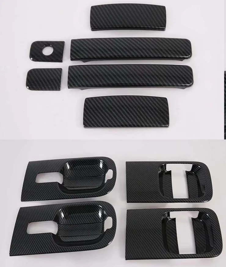 

Carbon Fiber Full Set Side Door Handle Cover Trim For 2018-2020 Hyundai Grand Starex H-1 Car Exterior Bowl Cup Cover