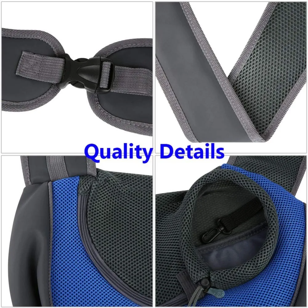 Pet Carrier Bag Mesh Oxford Pet Outdoor Travel Carrier Handbag Pouch Single Shoulder Bag Sling Mesh Comfort Travel Tote