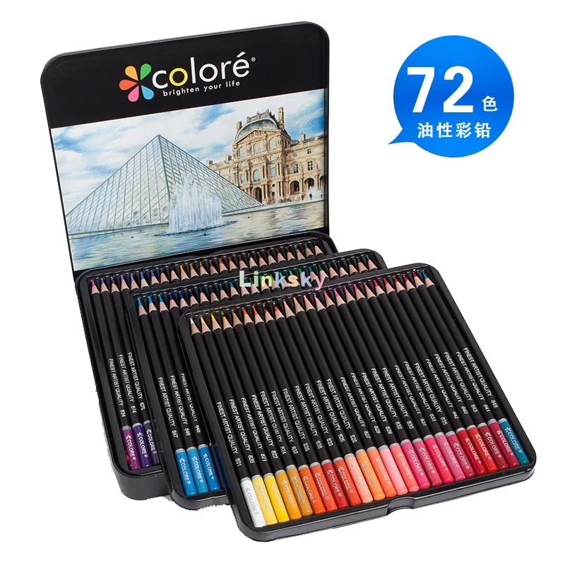 Hintung Professional Colouring Pencils for Adults Colouring Books Artist Pack of 72 Coloured Pencils Perfect for Student or Children School Art