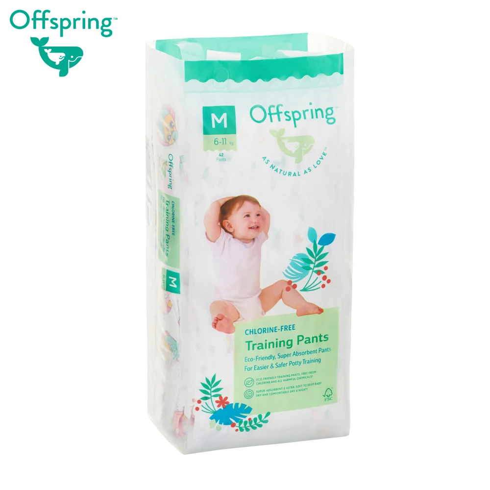 Трусики-подгузники Offspring, M 6-11 кг. 42 шт. расцветка Совы