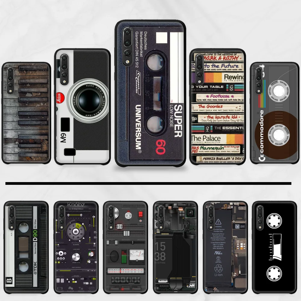 Винтажная магнитная лента кассета аудио чехол для Huawei P9 P10 P20 P30 Pro Lite smart Mate 10 20 Y5 Y6 Y7