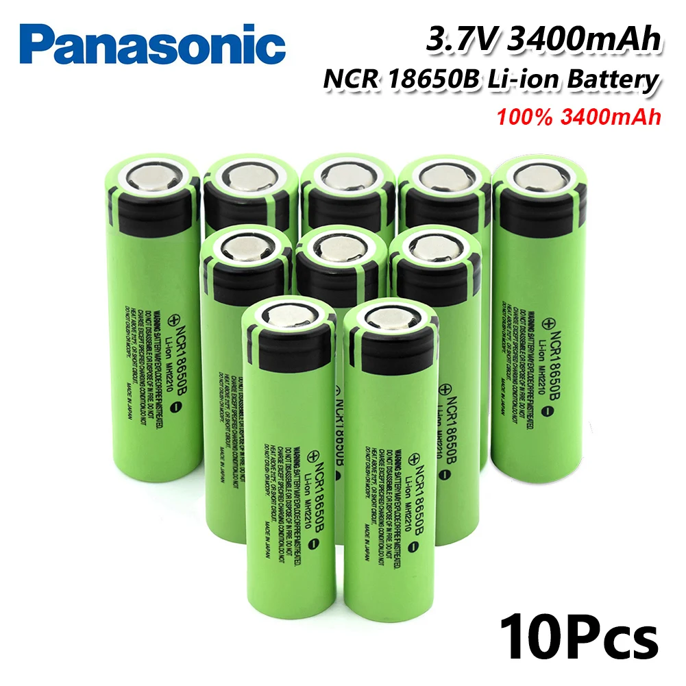 Panasonic 1/2/4/6/8/10x3,7 V NCR18650B Аккумулятор Перезаряжаемый 20A 3400mAh NCR 18650 литий-ионный Pilas для игрушки дистанционного управления