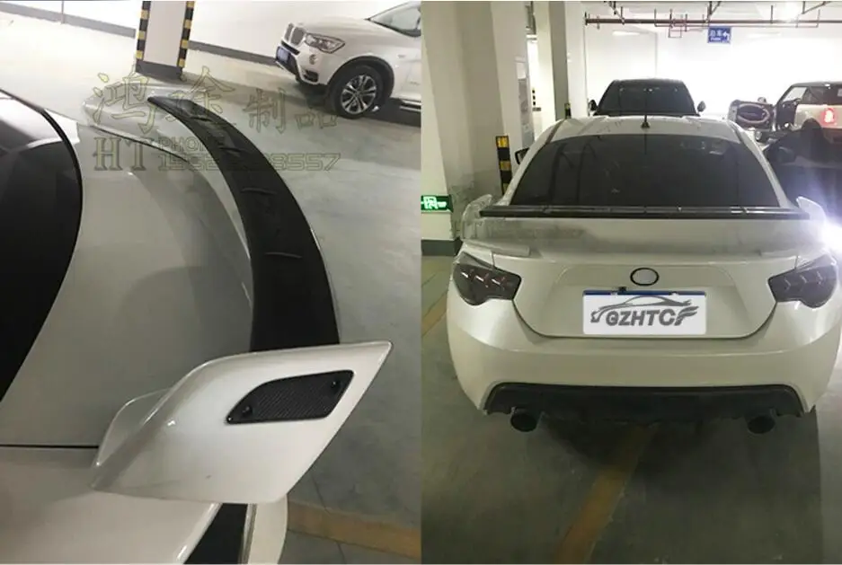 ABS+ углеродное волокно заднее крыло багажника выступ Спойлеры для Subaru BRZ для TOYOTA GT86 2012 2013