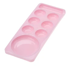 Лак для ногтей художественная палитра, 7 Палитра с отверстием гуашь, акварель косметический палитра или нейл-арта, инструменты для маникюра,(розовый