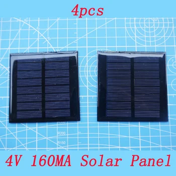 

4pcs 4V 160mA Solar Panel 70*70mm Solar Plate Board Supply Power Bank Mini Cells Battery Charge for DIY Battery Charger Module