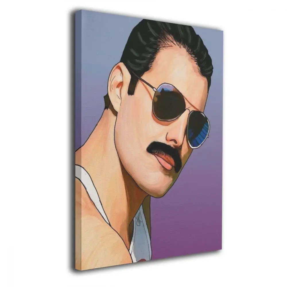 

Freddie Mercury Queen-Rock-Band Poster Canvas Wall Art Decoration Prints for Home Bedroom Decor Painting