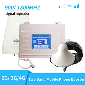 

LCD Display GSM 900 UMTS 1800 Mhz Dual Band Repeater 2G 3G 4G LTE Phone Amplifier Cellular Mobile Booster Whole Set