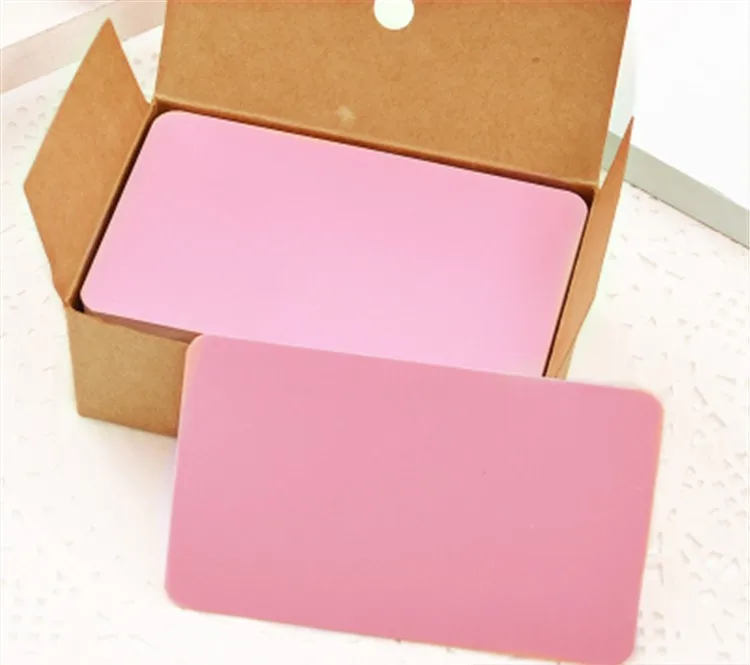 pink 100 шт./лот, чистый цвет, креативные мини-карты Kawaii, блокноты для заметок, крафт-бумага, оставьте сообщение, офисное украшение, Post It Sticky Notes - Цвет: pink
