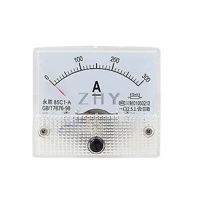 85C1 DC 0-300A прямоугольная аналоговая панельный амперметр