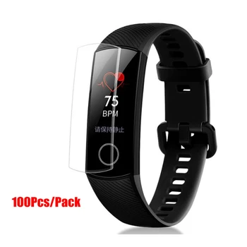 

100PCS Protective Film On for Huawei Honer Honor Band 5 4 Full Cover TPU Soft Screen Protector Band4 Band5 ,Not Tempered Glass