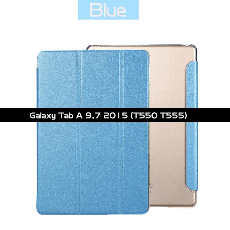 Чехол для планшета для Samsung Galaxy Tab A 9,7 SM-T550 SM-T555 4 аппарат не привязан к оператору сотовой связи Магнитный кожаный смарт-чехол с автоматическим включением& Sleep чехол-подставка - Цвет: SM-T550 SM-T555