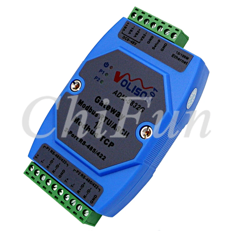 ADM 5832G Industrial 2 Port RS485 / 422 Modbus RTU к модулю шлюза TCP Modbus|Детали и аксессуары для