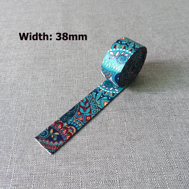 5Yards Width 25mm 38mm Webbing Yoga Belt Tape Strap Rope Dog Pet Collar Leash Harness Backpack Bag Garment Ribbons DIY Accessory Bohemian Style 38mm