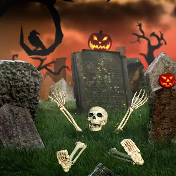 

Halloween Simulation Skull Horror Skeleton Props for Haunted House Secret Room Bar Lawn Halloween Party Decoration