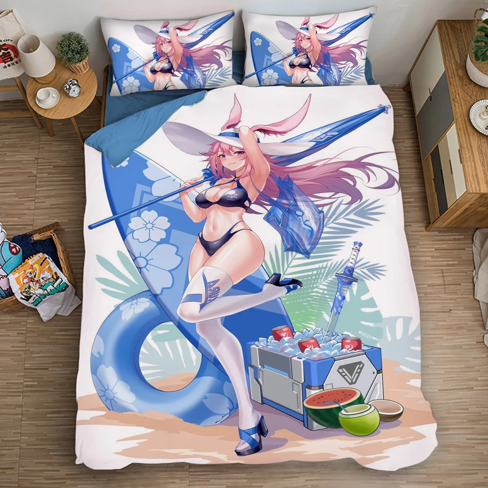 3D Yae Sakura Anime Print Bedding Set Duvet Covers Pillowcases One Piece Comforter Bedding Sets Bedclothes Bed Linen 03 