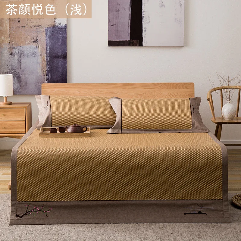 

Rattan Seats Summer Sleeping Mat 1.8m Bed Three-piece Thickening Foldable 1.5 Meters Indonesia Ice Mat Foldable 1.5 Meters