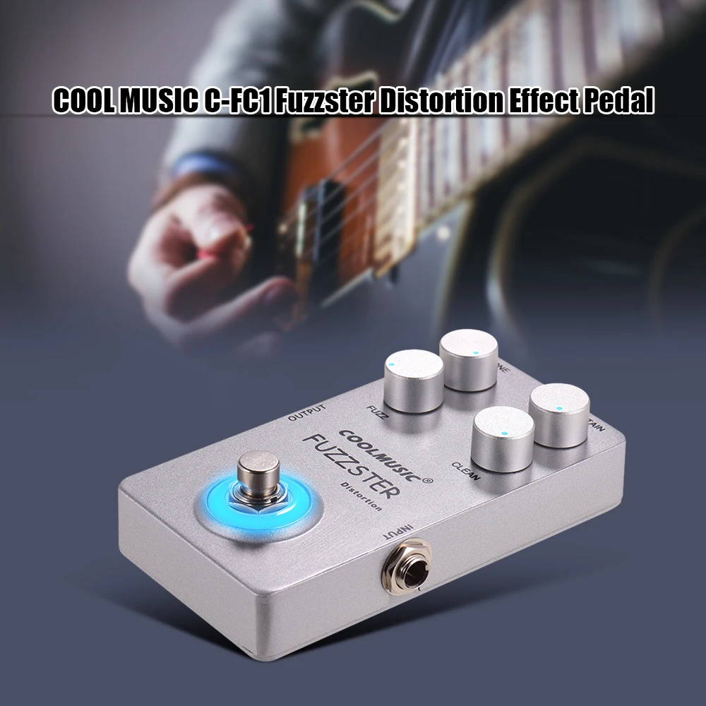 COOLMUSIC C-FC1 Fuzzster искажения гитары педаль эффектов бас Fuzz педаль для электрогитары алюминиевый сплав в виде ракушки