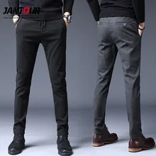 Jantour новые модные мужские повседневные штаны для мужчин, мужские штаны высокого качества, рабочие штаны мужские хлопковые осенние зимние толстые 36 38