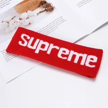 Европейская и американская хип-хоп повязка для волос для мальчиков и девочек, широкая детская трикотажная лента для волос из чистого хлопка, спортивная повязка для волос с надписью A