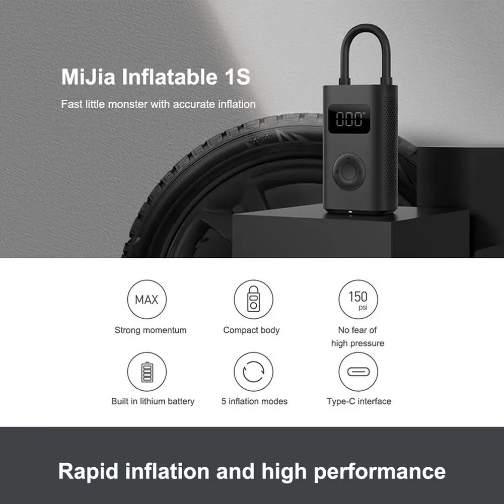 2023 New Xiaomi Mijia Air Pump 2 Portable Electric Air Compressor Tire  Sensor Mi Inflatable Treasure For Motorcycle Car Soccer - Smart Remote  Control - AliExpress