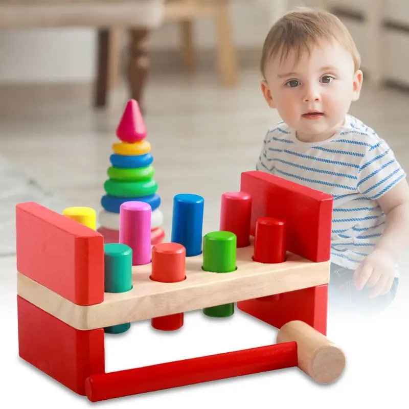 

Wooden Fun Color Piling Table Beats Hamster Kids Children Early Education Puzzle Parent-child Toy