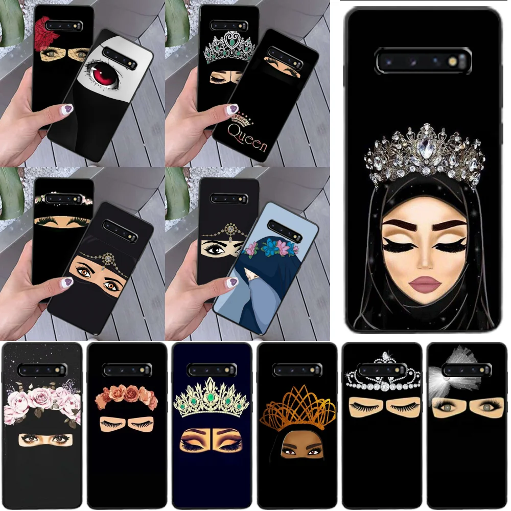 

LJHYDFCNB Muslim Islamic Gril Eye Custom Phot Soft Phone Case for Samsung S9 plus S5 S6 edge plus S7 edge S8 plus S10 E S10 plus
