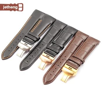 

Substitute For Tissot Watch Strap T035 Kutu Watch Band Strap Genuine Leather Curved End 18mm 22mm 23mm 24mm Butterfly steel buck