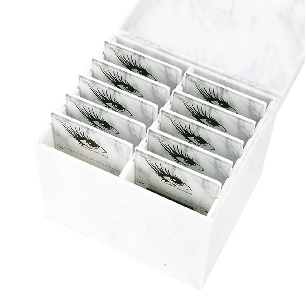 

Tool Grafting Durable Makeup Organizer Eyelash Storage Box Holder Acrylic Practical Professional Marbling Salon 10 Layers Pallet