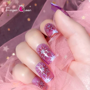 

24pcs False Nails Girly Nails Cartoon Pattern Acrylic Nail Tips Fake Nails with Designs