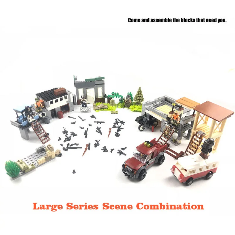 

Scene Combination children equipment Building blocks Assemble Alpinia oxyphylla Military Scene parts