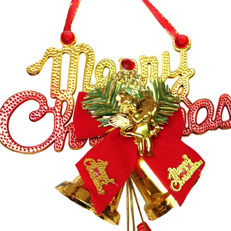 Christmas Decorations Supplies Double Bell Christmas Bell Ornaments Christmas Tree Ornaments For Home New Year Decorations