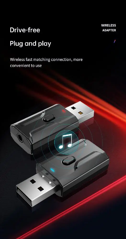 USB беспроводной Bluetooth 5 0 аудио адаптер приемопередатчика 2 в 1 портативный
