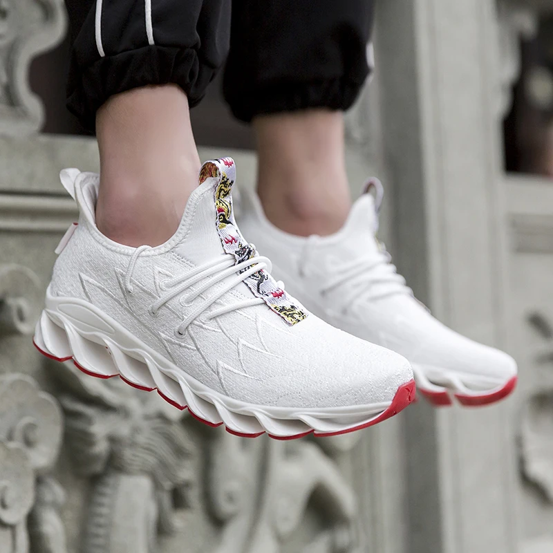 JINBEILE оригинальная Высококачественная Новая эластичная амортизирующая удобная спортивная обувь для мужчин, мужские кроссовки