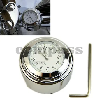 

B86" Hot 7/8" 1" Universal Motorcycle Motorbike Bike Handlebar Bar Mount Clock Waterproof