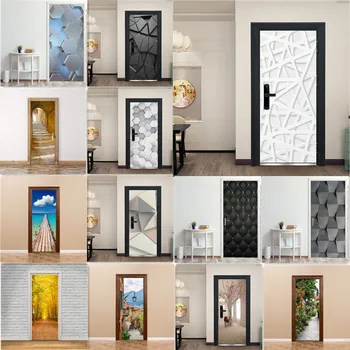 

Self Adhesive Beautiful View Diy Art Decal Sticker Home Door Decoration Renovation PVC Wallpaper Print Picture for Living Room