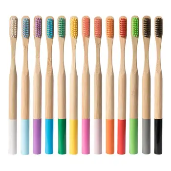 

1 Pc Bamboo Toothbrush Eco Friendly Colorful Bamboo Handle Tooth Brush Medium Bristles Biodegradable Plastic-Free Oral Care