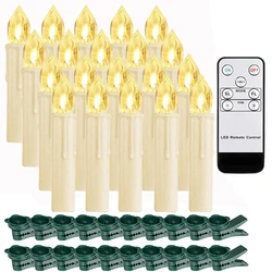 Wholesale Set of Flameless LED Candle Lamps with Timer & Remote (Beige 20PCS)
