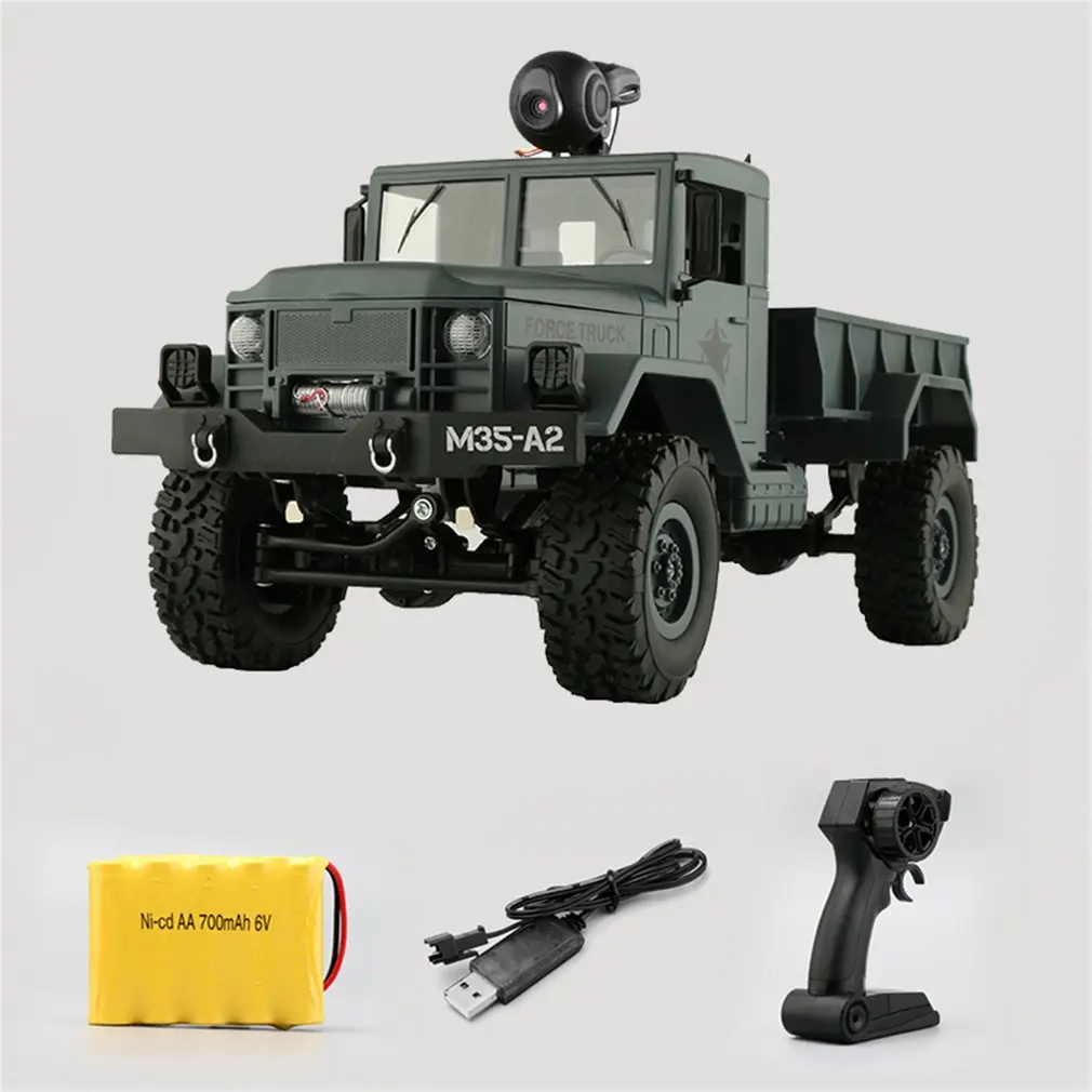 FY001A 2,4G военный автомобиль симулятор четыре колеса альпинистский автомобиль 30 Вт Wi-Fi камера в режиме реального времени коробка передач военный автомобиль