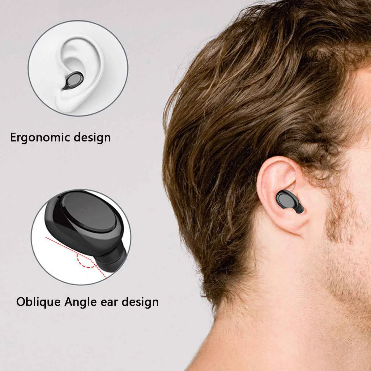 LEORY Tws bluetooth наушники светодиодный дисплей мини беспроводные наушники спортивные наушники Беспроводная гарнитура с зарядным устройством