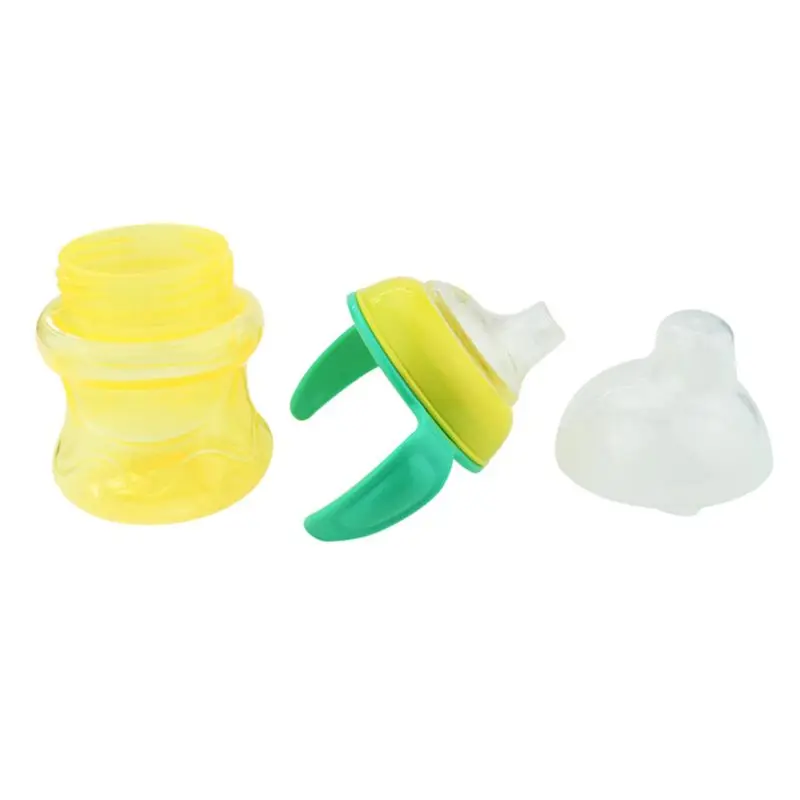 

200ML Baby Feeding Bottle Cups Handle Leak Proof Toddler Weaning Drinking Bottle