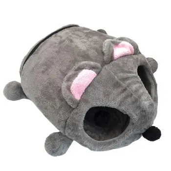 

Warm Cat House Mouse Shaped Pet Cat Sleeping Bed Cave with Hanging Ball Toys Waterproof Mat for Cats Puppies Rats Hamsters