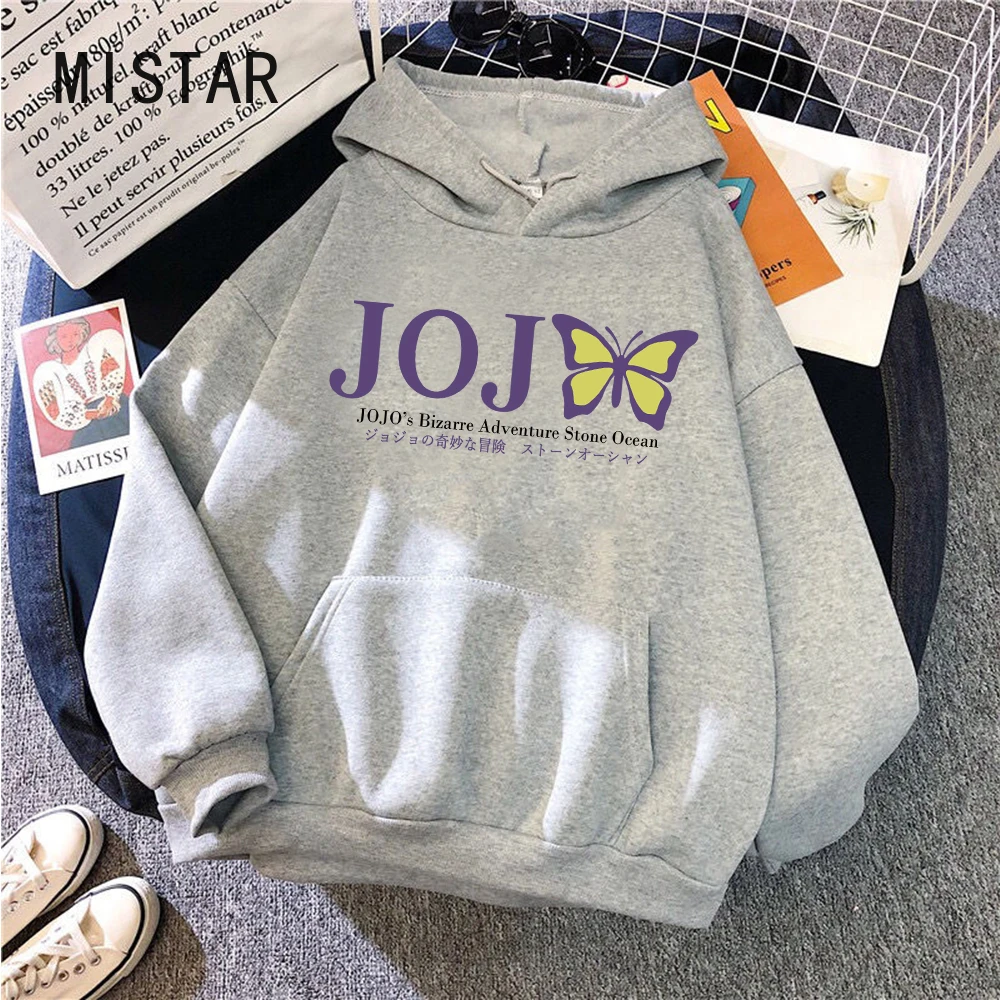 

JoJo Bizarre Adventure Anime Hoodie Kawaii Manga Print Women Sweatshirt Aesthetic Long Sleeve Autumn Pullover Casual Unisex