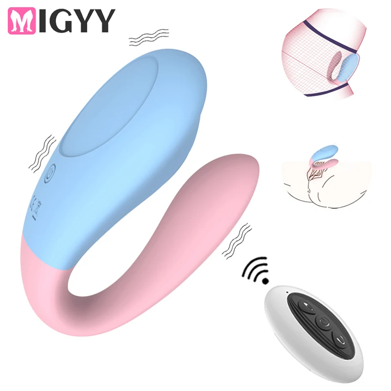 Remote Control Double Vibrator Wearable Dildo G-spot Stimulator_voghion.com