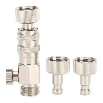 

Airbrush Fitting 3pcs Airbrush Connector Quick Release Coupling with Air Flow Adjustment Air Compressor Fitting