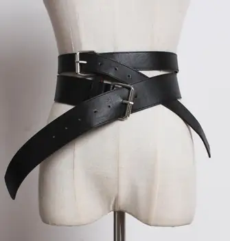 

Women's runway fashion pu leather Cummerbunds female Dress Corsets Waistband Belts decoration wide belt R234