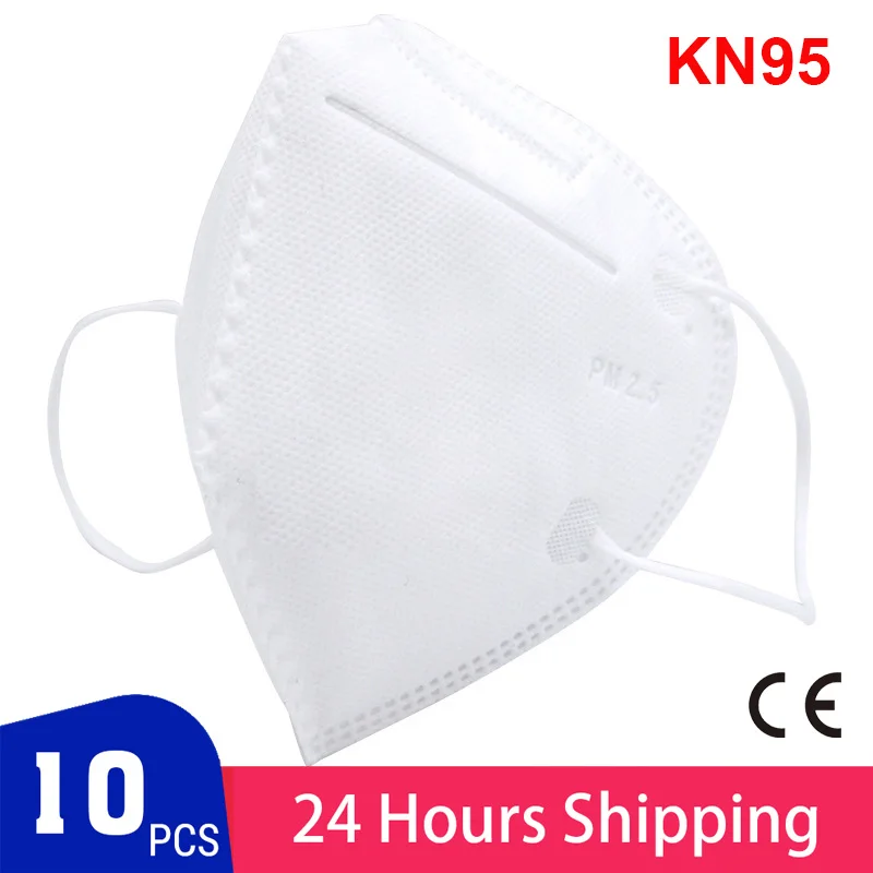 

10 Pcs KN95 Mask 95% Filtration Cotton Mouth Mask Anti Bacterial Dust Protection 3 Filters against Droplet Mask Unisex 20 Reuses