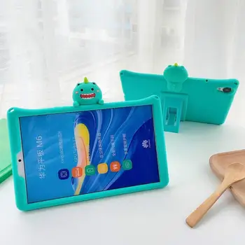 

Silicone Dinosaur Case For Huawei MediaPad M6 M5 M3 T5 8 8.4 10 10.1 MatePad Pro 10.8 Enjoy Pad 10.1 Shockproof Tablet Cover