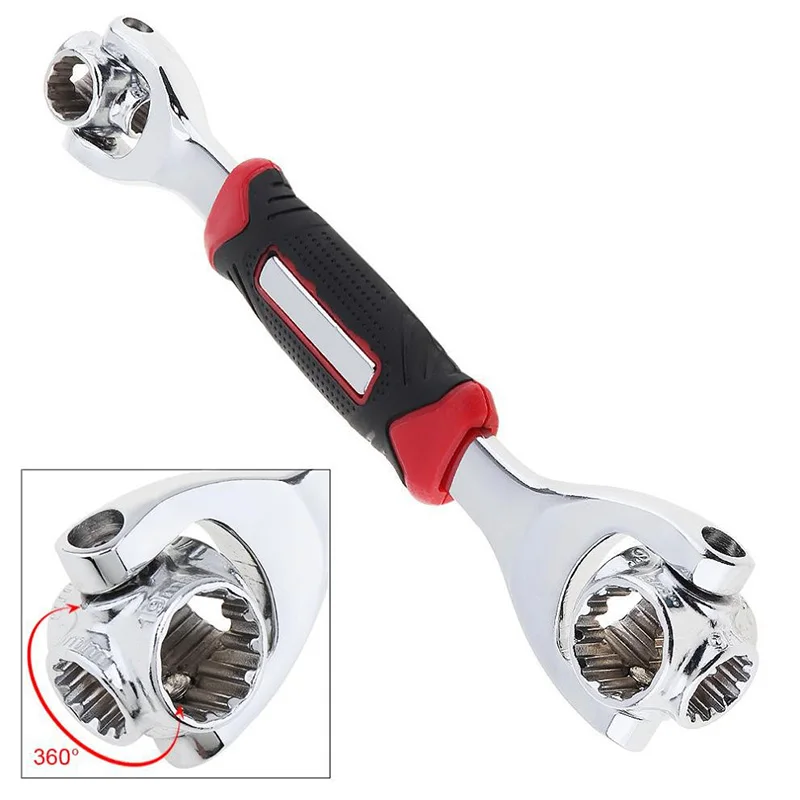 

Wrench 48 in 1 Tools Socket Works With Spline Bolts Torx 360 Degree 6-Point Universial Furniture Car Repair 250mm