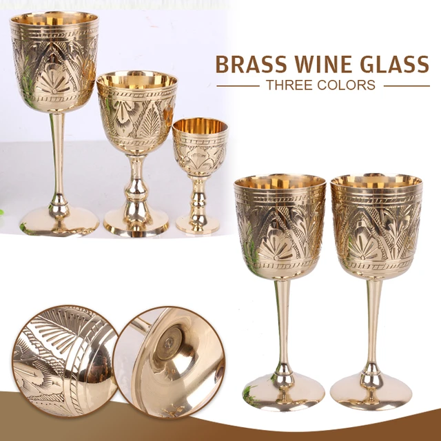 Pakistan Style Pure Brass Liquor Wine Glass Classical Wine Cup